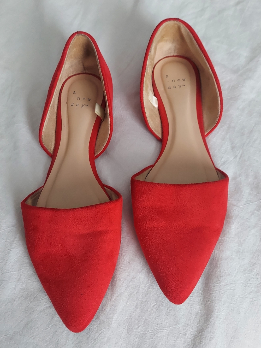 a new day Red Pointed Toe D'Orsay Flats